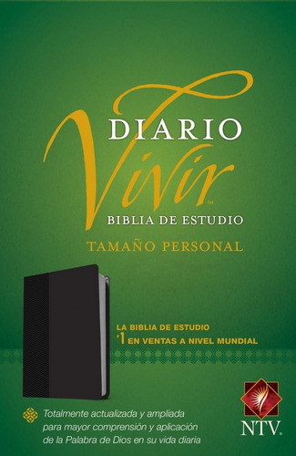 Biblia NTV estudio del diario vivir tamaño personal negro, de NTV. Editorial Tyndale, tapa blanda en español, 2019