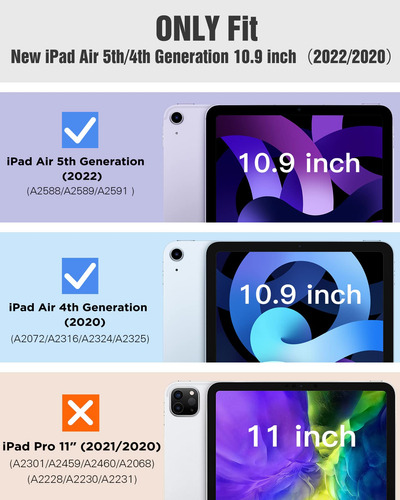 Funda Para iPad Air 4 10.9 Carga Lapiz Apple Dorado Timovo