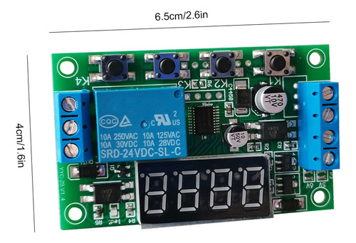 S Placa De Control Ajustable Con Relé De Retardo Led Dc12v
