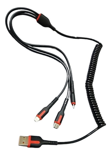 3 En 1 66w 6a Cable De Carga Micro Usb, Ligthing, Tipo C