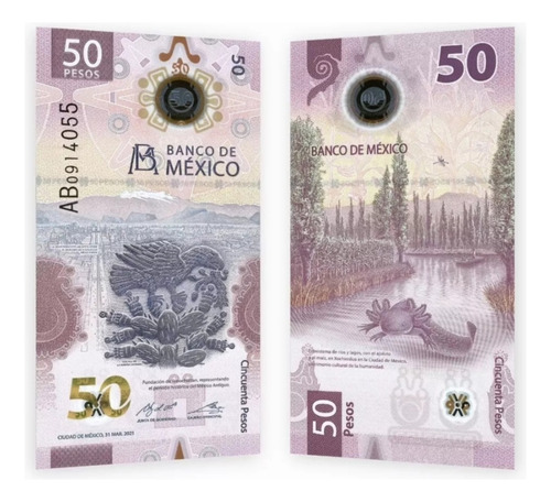Billete De 50 Pesos Mexicanos 