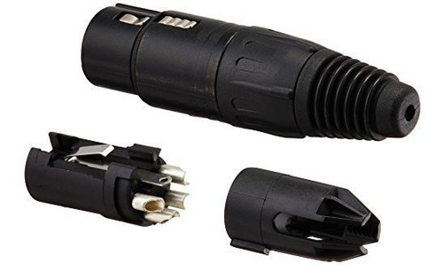 Conector Neutrik 4 Pines Hembra, Acabado En Negro