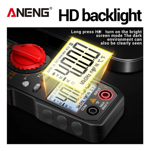 Pinza Amperimétrica Digital Aneng St181 Data Show