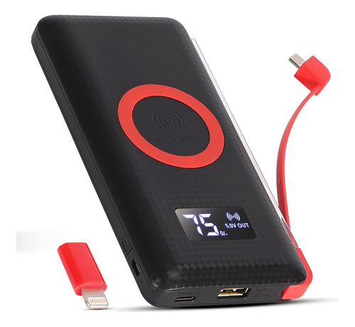 Power Bank 10.000mah Carregador Bateria Portátil Indução Usb