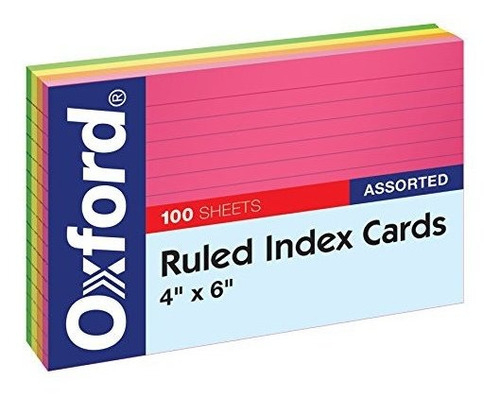 Índice De Neón Oxford Tarjetas, 4  X 6  , El Régimen, Colore