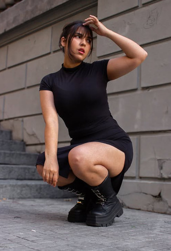 Vestido Largo Con Tajo Vade Retro Mujer