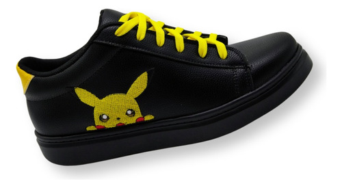 Tenis Casual Pokémon Pikachu Car Bordado Chicos Y Grandes