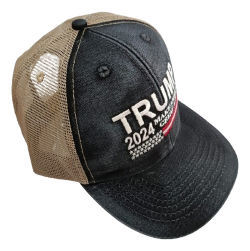 Bone Og Alto Padrão - Make America Great Again Trump 2024 Preto Único (ajustável)