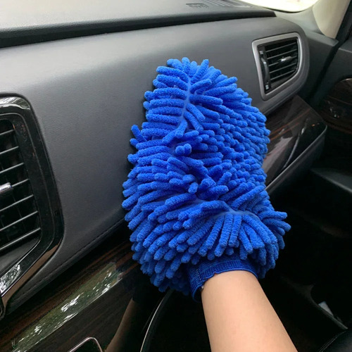 Guante De Microfibra Lavado De Auto Chenille Limpieza Polvo