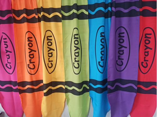 2 Cortinas Crayola Preescolar Kinder Primaria Crayon 