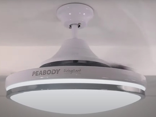 Imagen 3 de 10 de Ventilador De Techo Retractil Peabody Vtra42 100w C/ Luz Led
