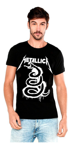 Playera De Marca Metallica Black Album Rock Bk