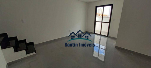 Cobertura *pronta Para Morar ** Com 3 Dormitórios(01 Suíte ) Fino Acabamento 02 Vagas À Venda, 140 M² Por R$ 465.000 - Vila Pires - Santo André/sp - Co0356