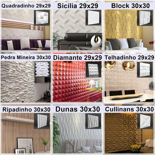 Formas Kit Molde De Gesso 3d Cimentício Abs Placa Parede