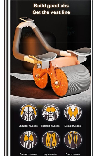 Rueda Abdominal De Rebote Automático Ab Roller Con Codo