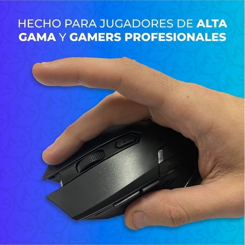 Imagen 6 de 10 de Mouse Gamer Inalámbrico Usb Periférico Pc 2.4 Ghz 3200 Dpi