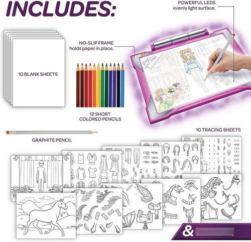 Arte Luz Led Tableta Dibujo Para Calcar Tablero Crayola