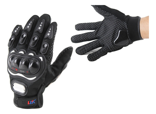 Guantes Motocicleta Con Protecciones Hombre Negro Xl