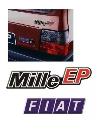 Kit Adesivos Fiat Uno Mille Ep 1.0 I.e Emblemas Resinado