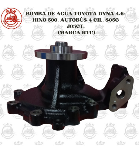 Bomba De Agua Toyota Dyna 4.6/hino 500 Autobús 4 Cil,j05ct