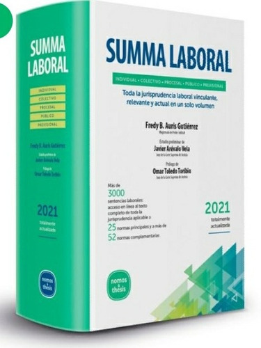 Summa. Laboral.  2021.    Tapa  Dura. Nuevo. Original. 