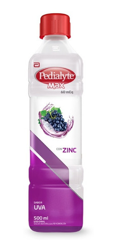 Pedialyte Zinc 60 Uvaplastico X 500.00 Ml