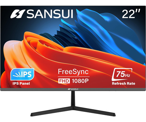 Monitor Ips 22 Full Hd 75hz Hdmi Vga Ultra Delgado Vesa 178