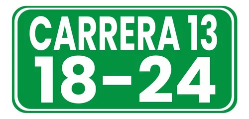 Placa Metálica Nomenclatura Dirección Personalizada 19x8 Cm