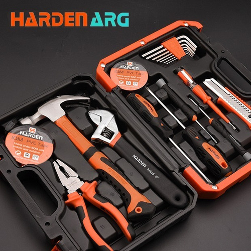 Set Juego Caja Herramientas Harden 18 Piezas Maletin Hogar