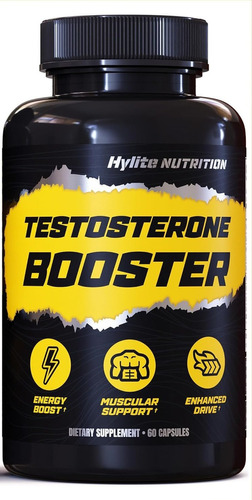 Testosterona Booster Con 60 Cápsulas Potenciador Hecho Usa Sabor Sin Sabor
