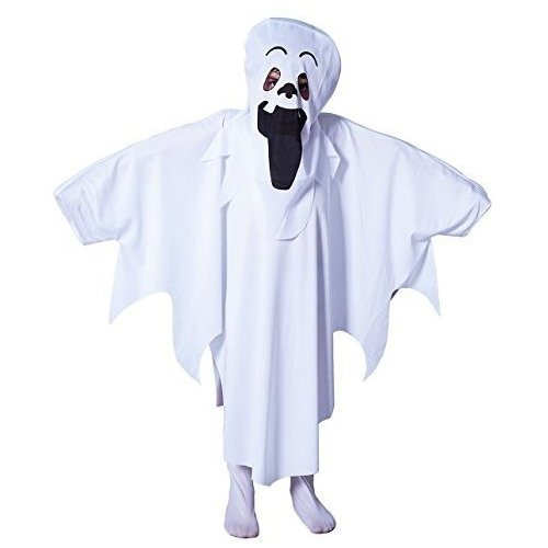 Disfraz De Halloween De Túnica Fantasma Blanca Para Niños (4