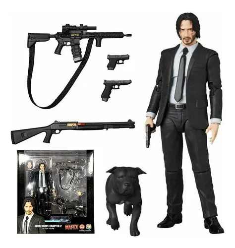comprar Mafex No. 085 John Wick And His Dog The Killer Figura Modelo