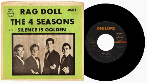 The 4 Seasons Rag Doll / Silence Is Gold 1964 Us Vinilo 45 