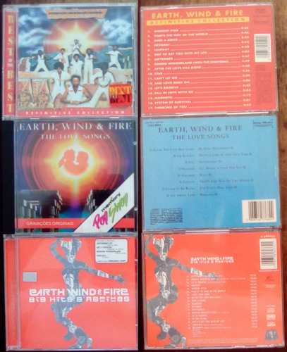 3x Cd Earth, Wind & Fire Big Hits & Remixes Love Songs Defin