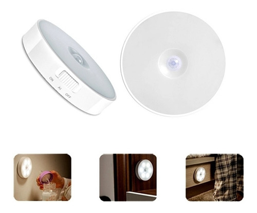 Luminária Led Sensor Presença p/ Armários Recarregável Usb