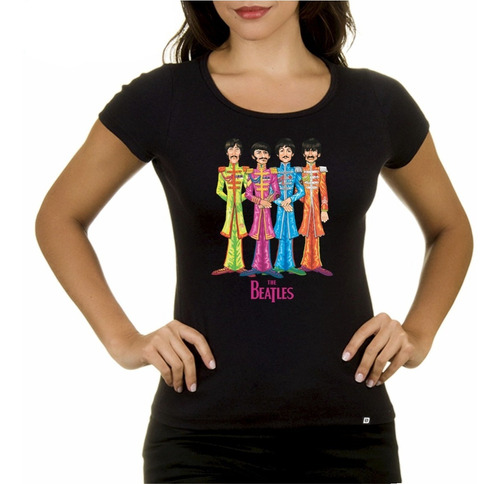 Remeras Mujer The Beatles Premium 11 Rock Digital Stamp Dtg