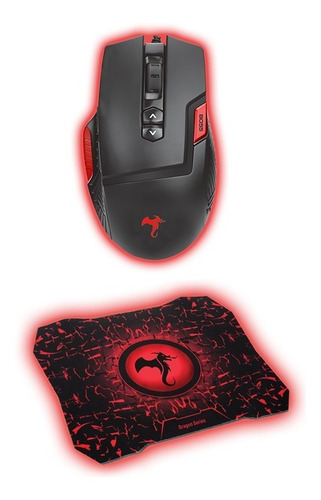 Kit Gamer Retroiluminado Usb Mouse + Pad Dpi Ajustables 