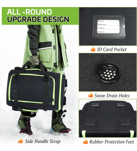 Mochila Para Botas De Esquí De 60 L, Bolsa Impermeable 900d