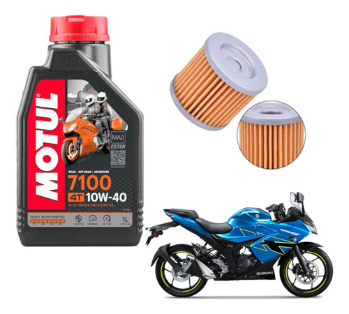 Kit Mantención Suzuki Gixxer 150 Motul 10w40 + Filtro