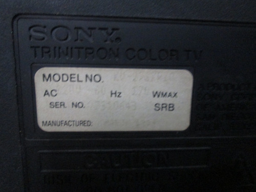 Tv Trinitron Sony De 27 Pulgadas Para Repuesto (Usado)