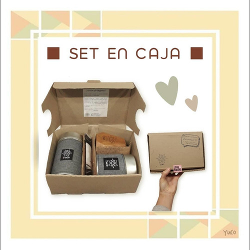Set Matero Yerbera + Azucarera + Mate Geométrico + Bombilla