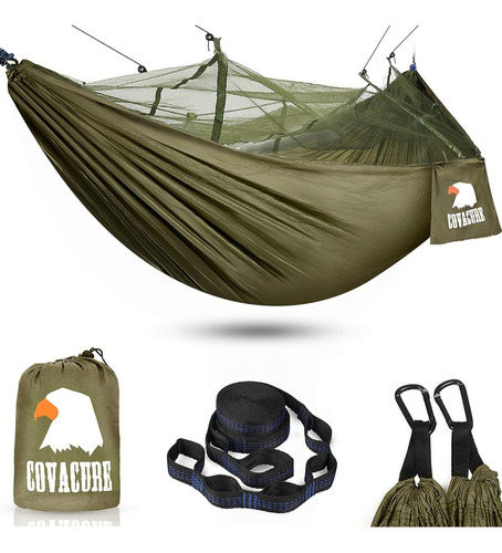 Covacure Hamaca Con Mosquitero Camping Supervivencia Xl