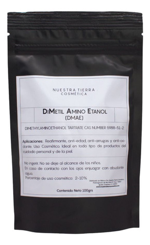 Dimetil Amino Etanol (DMAE) En Polvo Grado Cosmético 100grs Tensor, Reafirmante para Todo Tipo De Piel