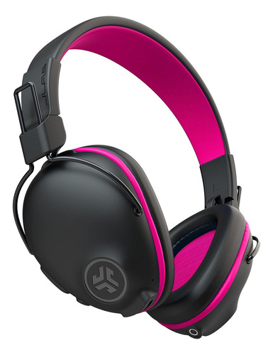 Auriculares Jlab, Rosa Y Negro/bluetooth/35 Hs De Uso