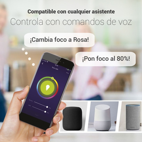 Foco Inteligente Led Wifi 9w Smart Home By Techzone 3 Pack Color de la luz Multicolor
