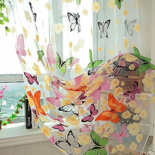 Cortinas De Mariposa De 1x2m, Cortinas Transparentes, C...