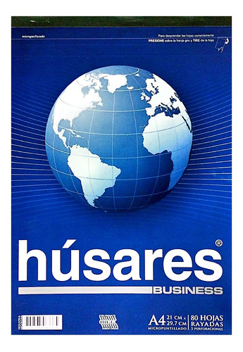 Block Husares Business A4  Rayado Pack X 5