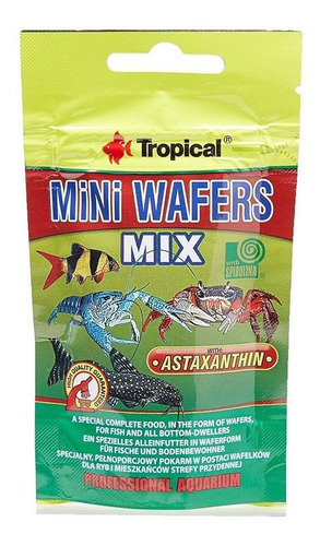 Ração Para Peixe Mini Wafers Mix Doypack 18g Tropical 
