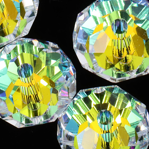30 Perlas De Cristal Facetado: Cuentas De Diamantes De Imita
