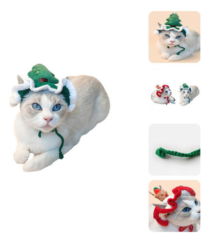 Gorro Navideño Festivo Para Gatos De Winter Pet Accessories